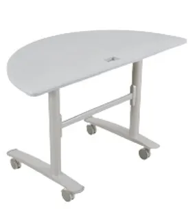 Half Round Folding Table Grey Frame