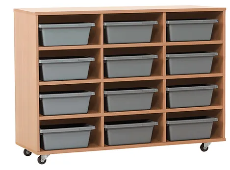 Mobile Tote Tray Cabinet Select Beach