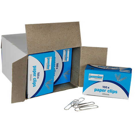 Premier Paper Clips Silver 33 MM  Box 100