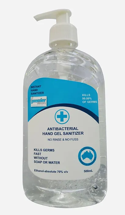 Premier Instant Hand Antibacterial Gel Sanitizer  500mL  Buy in Multiples of 12 