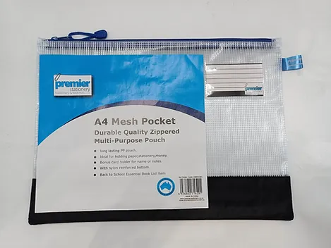 A4 Mesh Pouch with Note Card Holder  Buy in Multiples of 12 