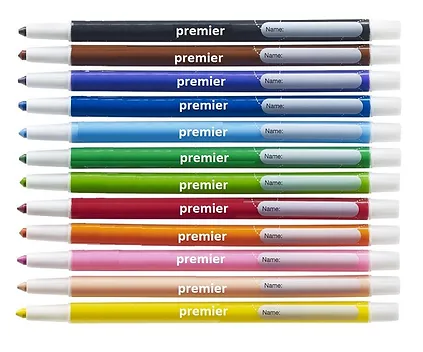 Premier Twist Up Crayons  12 Brilliant Colours  NonToxic  No Sharpening Needed