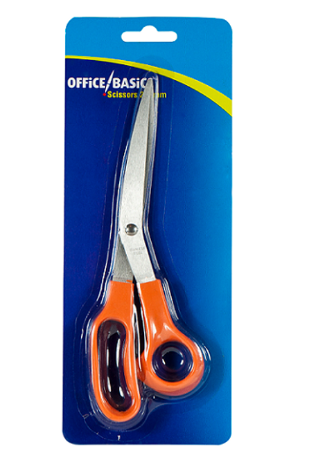 Office Scissors Stainless Steel Single Pack 200mm Colour Orange