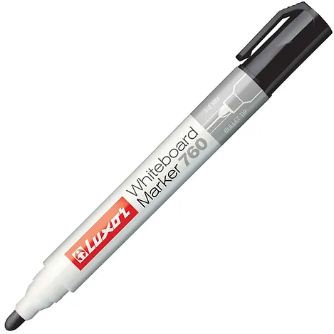 Luxor White Board Marker 760 Black Bullet Point  Buy in Multiples of 12