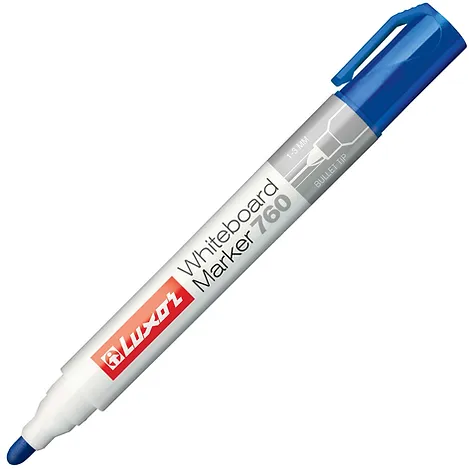 Luxor White Board Marker 760 Blue Bullet Point  Buy in Multiples of 12