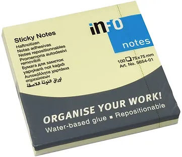 Sticky Notes Repositionable Notes 75 x 75 mm  Made in Europe