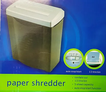 Paper Shredder 13L Bin  Secure Confetti Cut