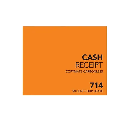 PREMIER 714 RECEIPT BOOK CARBONLESS DUPLICATE 50 LEAF 125 X 100MM  Buy in Multiples of 12 