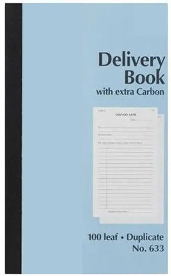 PREMIER 633 DELIVERY BOOK CARBON DUPLICATE 100 LEAF 200 X 125MM  Buy in Multiples of 12 