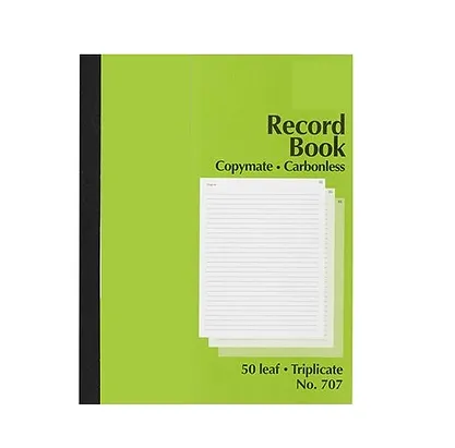PREMIER 707 RECORD BOOK CARBONLESS TRIPLICATE 50 LEAF 250 X 200MM  Buy in Multiples of 12 