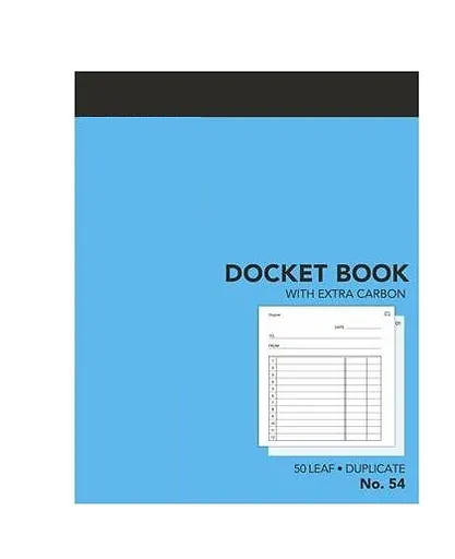 PREMIER NO54 DOCKET BOOK CARBON DUPLICATE 50 LEAF 100 X 125MM  Buy in Multiples of 12 