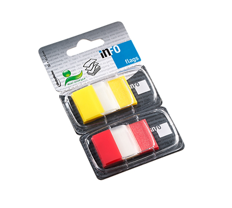 Flags Colour Tip Yellow  Red 2x 50 Sheets Made in Germany Premium Quality
