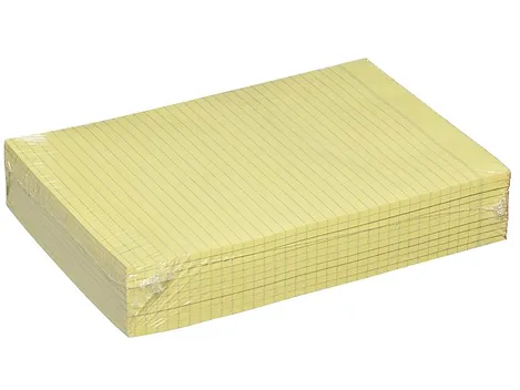 Premier Writing Pad A4 Ruled Bond  60 GSM Yellow  100 Sheets per Pad  Pack of 10
