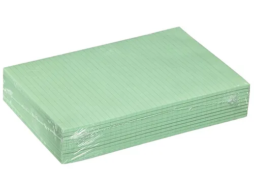 Premier Writing Pad A4 Ruled Bond  60 GSM Green  100 Sheets per Pad Pack of 10