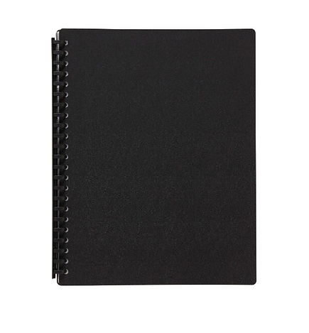 Display Book Solid Black Covers A4 Refillable 20page  Buy in Multiples of 10 