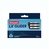 Luxor LX Glider Refillable Liquid Ink Roller Pen  Black  Smooth Waterproof Ink  Hybrid Tip Pack of 12