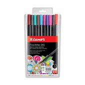 Luxor Fine Writer 045mm  10 Assorted Colours per Pack