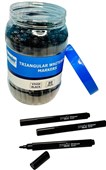 Premier Triangular Grip Whiteboard Markers  Vivid Black Bullet Point 60 pcs Reusable Tub  Each marker only 028 cents 