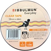 BIBBULMUN Office Sticky Tape 18mm x 66m  Clear