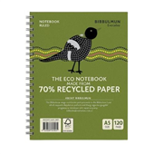 Bibbulmun Everyday A5 WiroBound Notebook  120 Ruled Pages  70 Recycled Paper EcoFriendly  FSC Certified