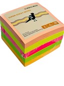 Bibbulmun Super Sticky Notes  76mm x 76mm 5 Neon Colours 500 Sheets Pack of 5