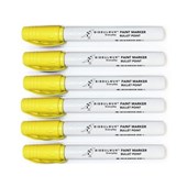 Bibbulmun Metal Barrel Permanent Paint Marker  Yellow 13mm Bullet Point Box of 12