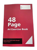 A4 Exercise Book 48 Pages  8mm Ruled  55gsm Paper  School Notebook Buy in Multiples of 12