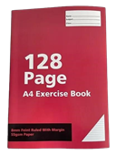 A4 Exercise Book 128 Pages  8mm Ruled  55gsm Paper  School Notebook Buy in Multiples of 12