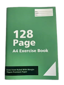 A4 Exercise Book 128 Pages  8mm Ruled  70gsm Premium Paper  School Notebook Buy in Multiples of 12