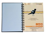 Bibbulmun Hardcover A5 size Notebook 200page  7mm Ruled  Twin Spiral Wiro Binding  produced using Recycled Paper