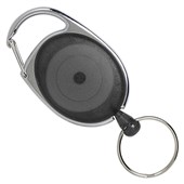 Bibbulmun Retractable Snap Lock Key Holders  25mm Pack of 4 Grey