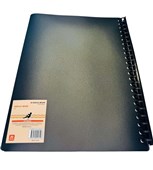 Bibbulmun A4 Display Book  20 Pocket  Black  Refillable  Pack of 10